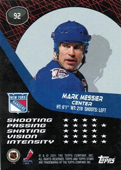 2000-01 Topps Stars #92 Mark Messier Back