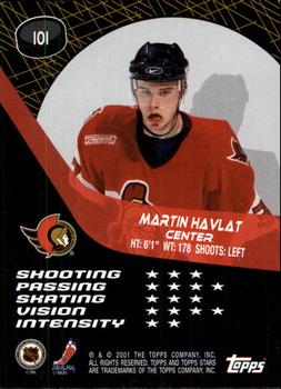 2000-01 Topps Stars #101 Martin Havlat Back