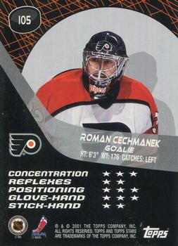 2000-01 Topps Stars #105 Roman Cechmanek Back