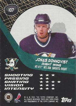 2000-01 Topps Stars #107 Jonas Ronnqvist Back