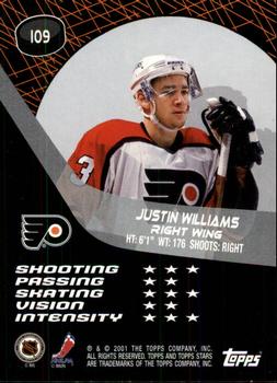 2000-01 Topps Stars #109 Justin Williams Back
