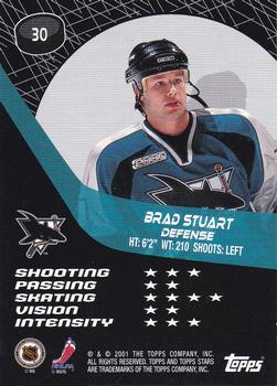 2000-01 Topps Stars #30 Brad Stuart Back
