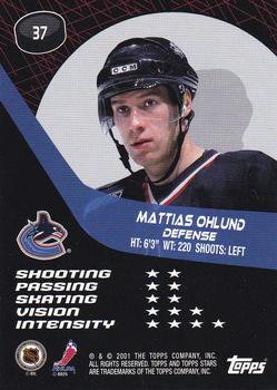 2000-01 Topps Stars #37 Mattias Ohlund Back