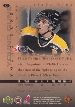 2000-01 Upper Deck #203 Marc-Andre Thinel Back
