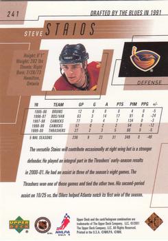 2000-01 Upper Deck #241 Steve Staios Back