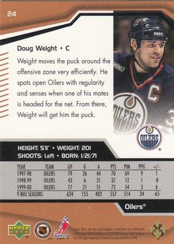 2000-01 Upper Deck Black Diamond #24 Doug Weight Back