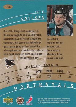 2000-01 Upper Deck Heroes #156 Jeff Friesen Back