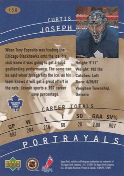 2000-01 Upper Deck Heroes #158 Curtis Joseph Back