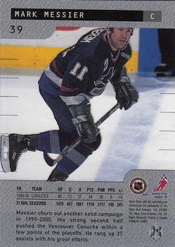 2000-01 Upper Deck Ice #39 Mark Messier Back