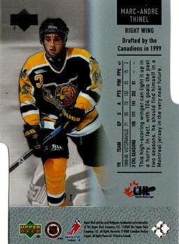 2000-01 Upper Deck Ice #48 Marc-Andre Thinel Back