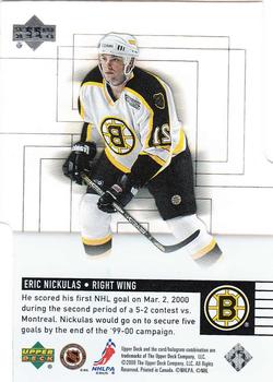 2000-01 Upper Deck Ice #55 Eric Nickulas Back