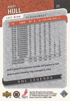 2000-01 Upper Deck Legends #25 Bobby Hull Back