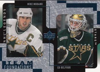 2000-01 Upper Deck Legends #40 Mike Modano / Ed Belfour Front