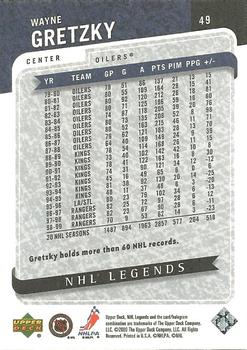 2000-01 Upper Deck Legends #49 Wayne Gretzky Back