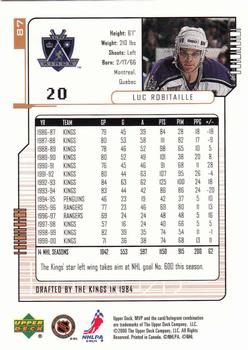 2000-01 Upper Deck MVP #87 Luc Robitaille Back