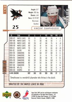2000-01 Upper Deck MVP #152 Vincent Damphousse Back