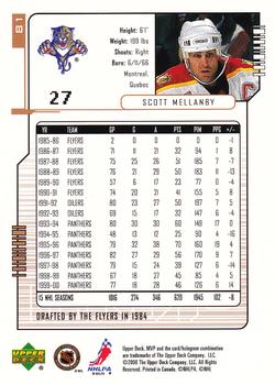 2000-01 Upper Deck MVP #81 Scott Mellanby Back