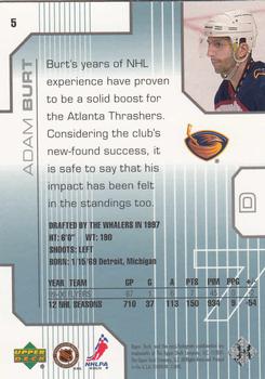 2000-01 Upper Deck Pros & Prospects #5 Adam Burt Back