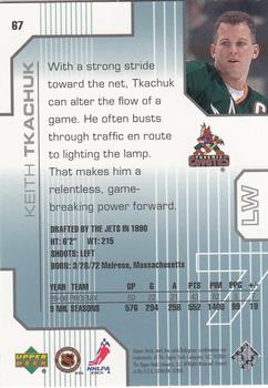 2000-01 Upper Deck Pros & Prospects #67 Keith Tkachuk Back
