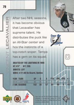 2000-01 Upper Deck Pros & Prospects #79 Vincent Lecavalier Back