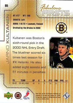 2000-01 Upper Deck Pros & Prospects #95 Jarno Kultanen Back