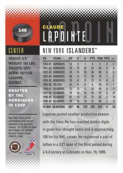 2000-01 Upper Deck Victory #146 Claude Lapointe Back