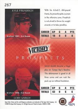 2000-01 Upper Deck Victory #267 Kyle Freadrich / Cory Sarich Back