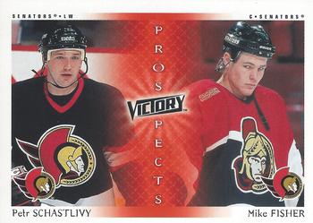 2000-01 Upper Deck Victory #276 Petr Schastlivy / Mike Fisher Front