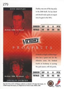 2000-01 Upper Deck Victory #279 Dany Heatley / Jaroslav Svoboda Back