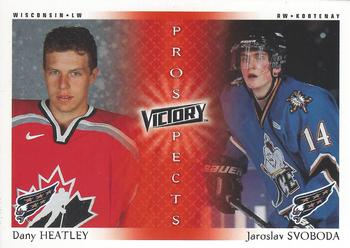 2000-01 Upper Deck Victory #279 Dany Heatley / Jaroslav Svoboda Front