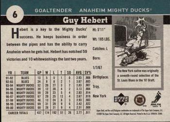 2000-01 Upper Deck Vintage #6 Guy Hebert Back
