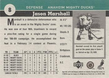 2000-01 Upper Deck Vintage #8 Jason Marshall Back