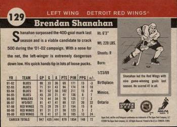 2000-01 Upper Deck Vintage #129 Brendan Shanahan Back