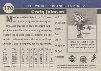 2000-01 Upper Deck Vintage #170 Craig Johnson Back