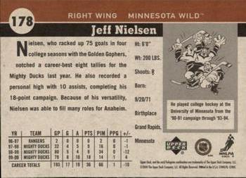 2000-01 Upper Deck Vintage #178 Jeff Nielsen Back