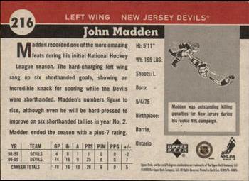 2000-01 Upper Deck Vintage #216 John Madden Back