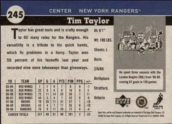 2000-01 Upper Deck Vintage #245 Tim Taylor Back