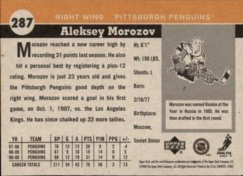 2000-01 Upper Deck Vintage #287 Aleksey Morozov Back