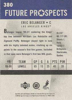 2000-01 Upper Deck Vintage #380 Eric Belanger Back