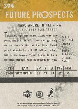 2000-01 Upper Deck Vintage #394 Marc-Andre Thinel Back