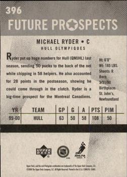 2000-01 Upper Deck Vintage #396 Michael Ryder Back