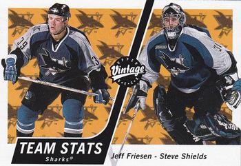 2000-01 Upper Deck Vintage #308 Jeff Friesen / Steve Shields Front