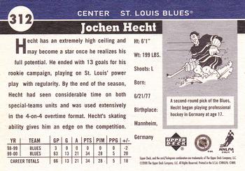 2000-01 Upper Deck Vintage #312 Jochen Hecht Back