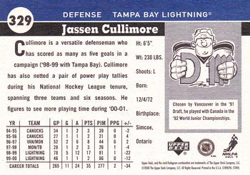 2000-01 Upper Deck Vintage #329 Jassen Cullimore Back