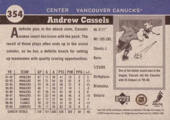 2000-01 Upper Deck Vintage #354 Andrew Cassels Back