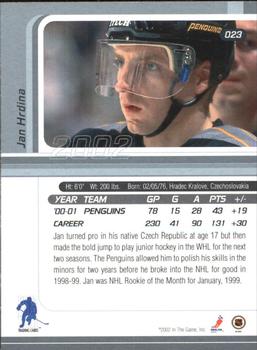 2001-02 Be a Player Signature Series #023 Jan Hrdina Back