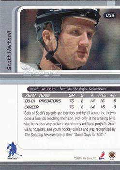 2001-02 Be a Player Signature Series #039 Scott Hartnell Back