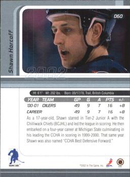 2001-02 Be a Player Signature Series #060 Shawn Horcoff Back