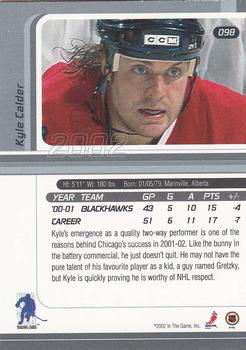 2001-02 Be a Player Signature Series #098 Kyle Calder Back