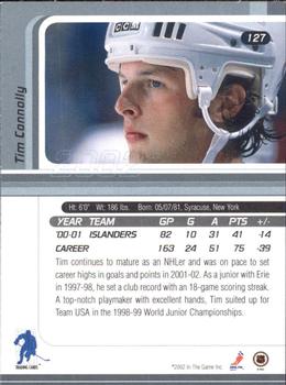 2001-02 Be a Player Signature Series #127 Tim Connolly Back